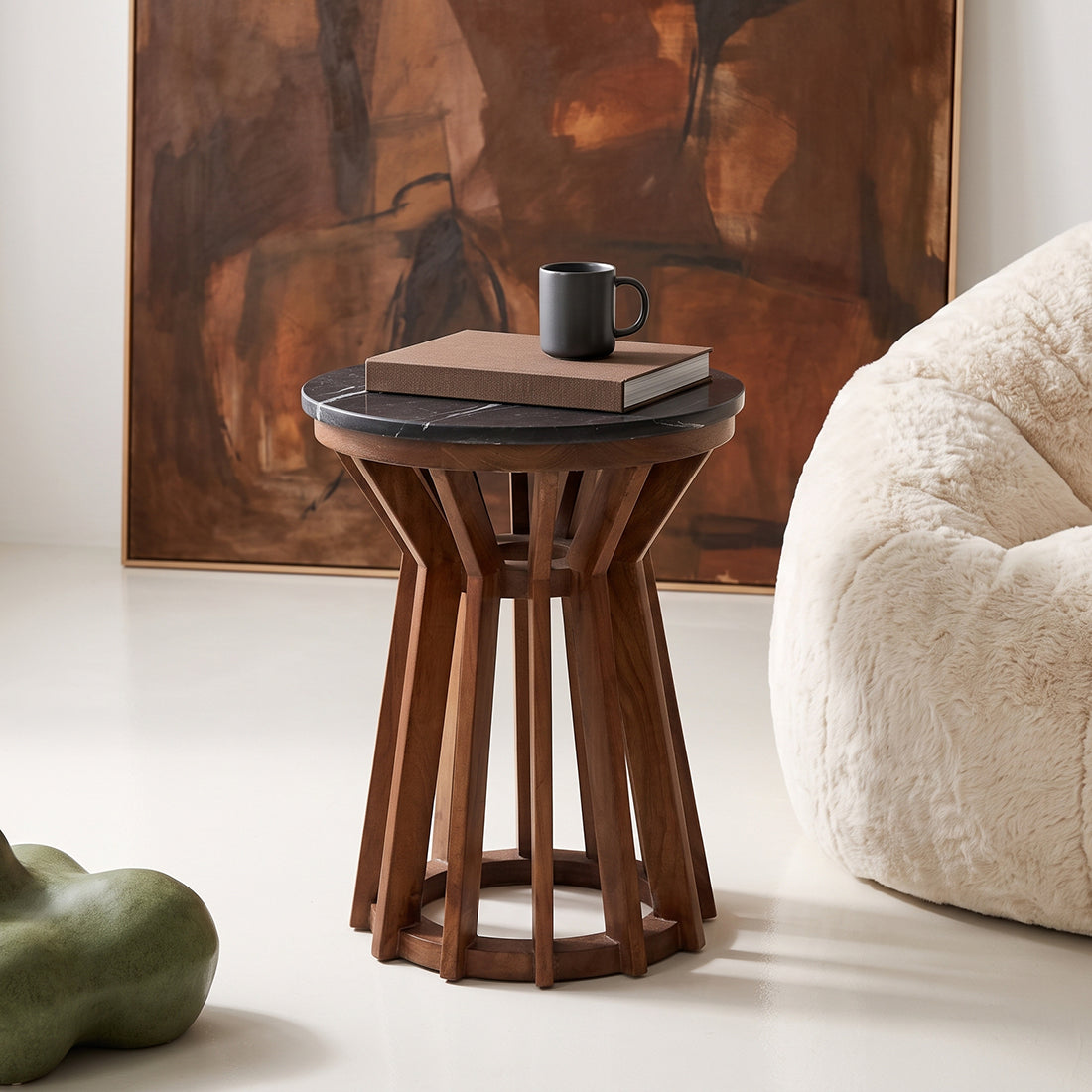 Sabah marmor sidebord - sort