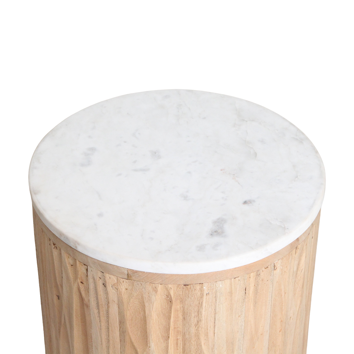 Malakka marmor sidebord - hvid