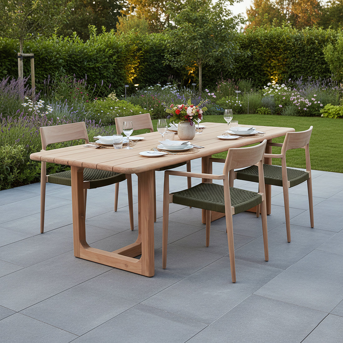 Primavera havebord i teak - 200 cm