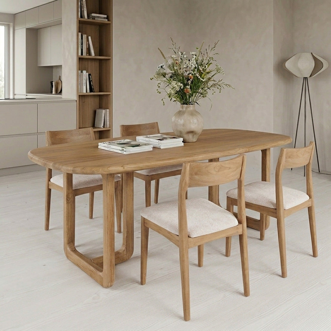 Invierno spisebord i teak - 200 cm