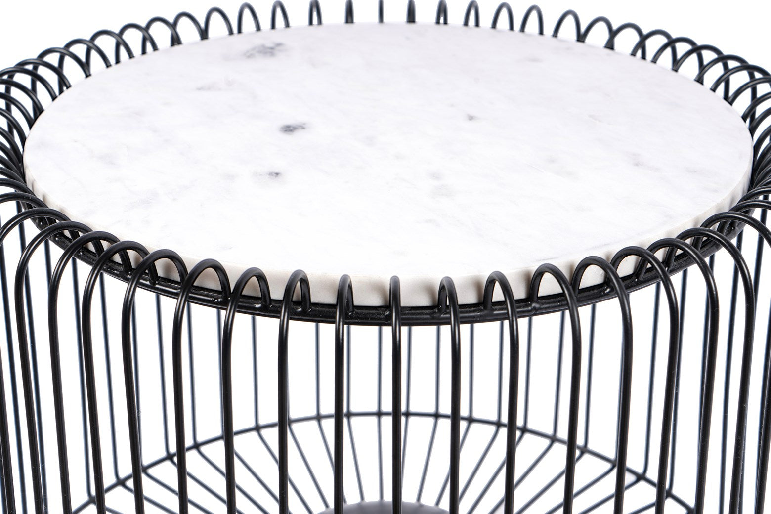 Sofabord Malibu 100 – Hvid / Sort / Sølv - Nordic Unique