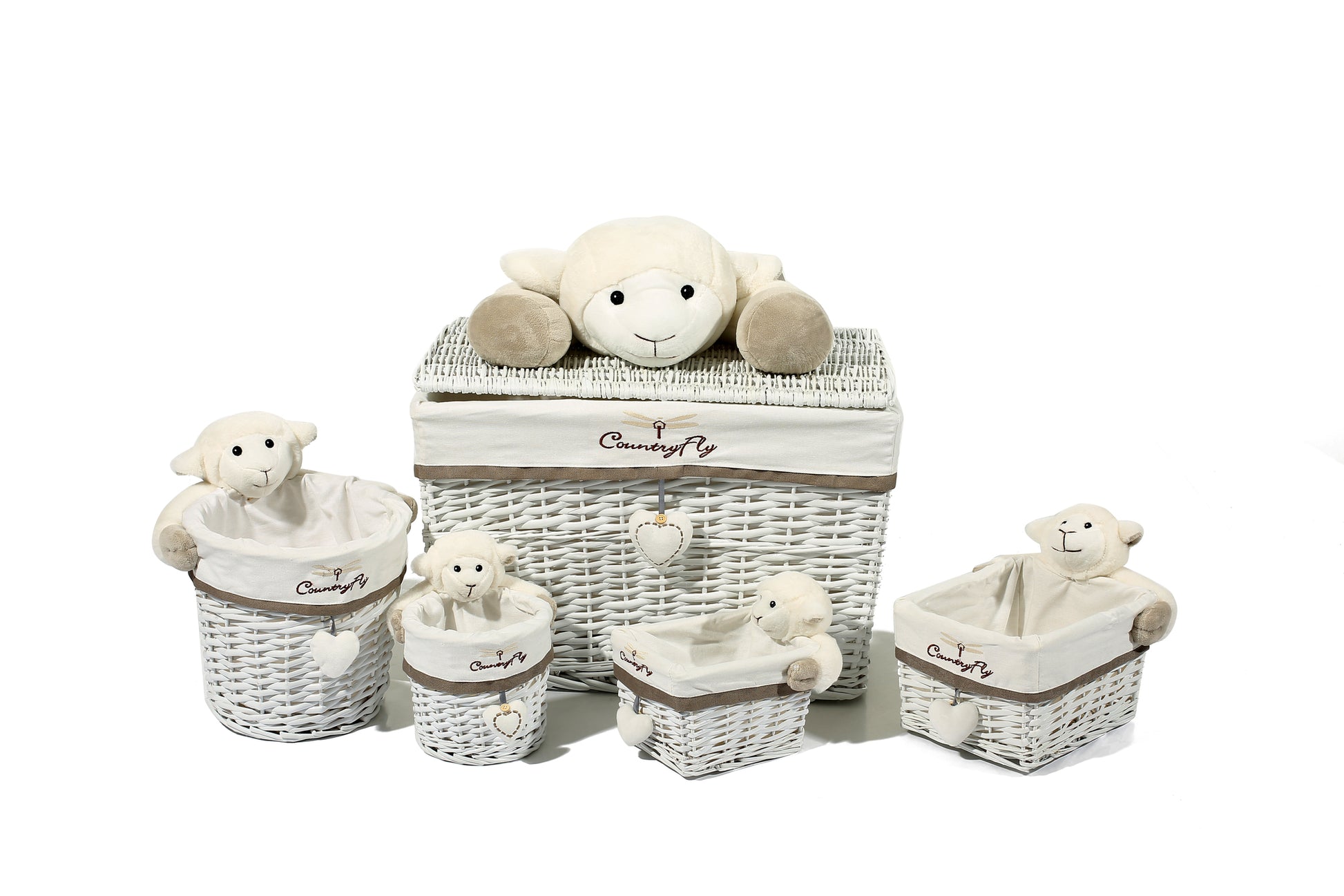 Kurvesæt Fåret – Grå / Hvid - Nordic Unique