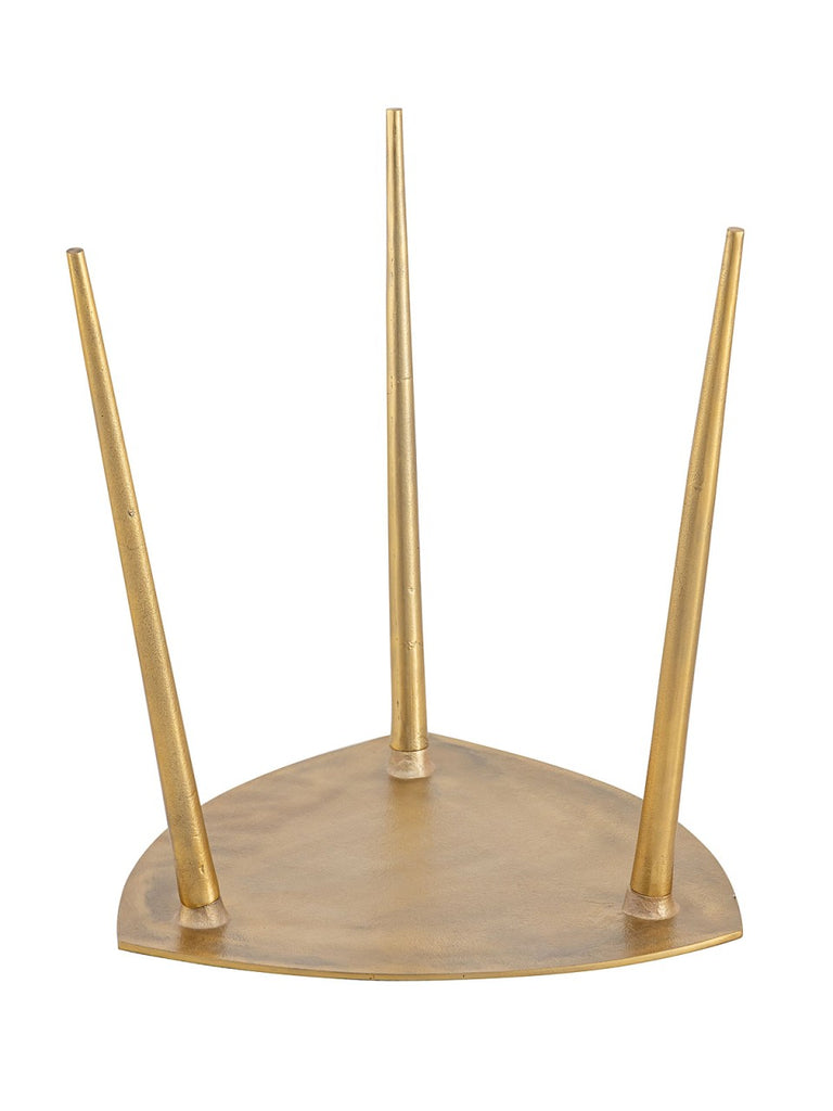 Sidebord i metal, trekantet klassisk design guld