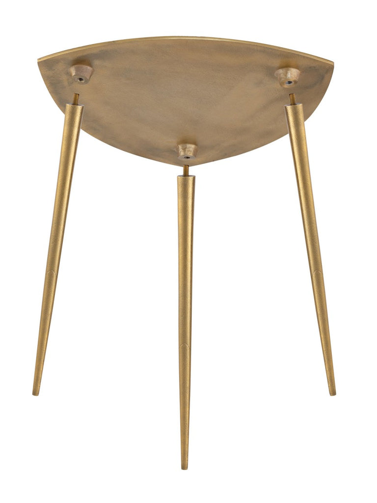 Sidebord i metal, trekantet klassisk design guld