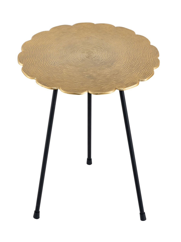 Sidebord i metal Ø35x45cm rund guld