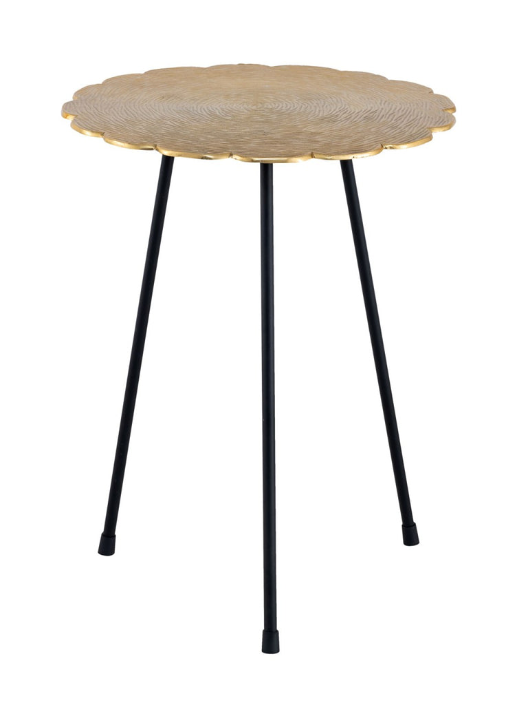 Sidebord i metal Ø35x45cm rund guld