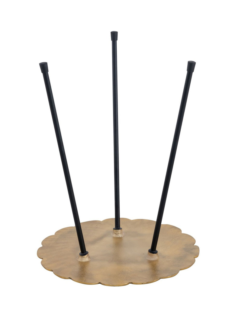 Sidebord i metal Ø35x45cm rund guld