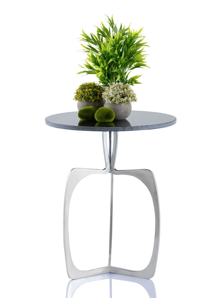 Sidebord i metal, rundt ø 45 x 56 cm