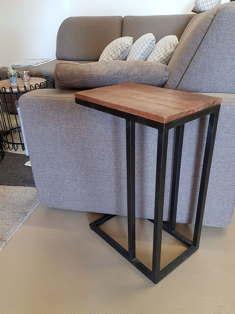 Computerbord til sofa i træ og metal, 25x61x40cm