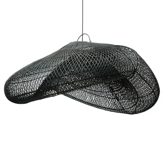 Skyhængslet Lampe Vedhæng - Sort - XXL
