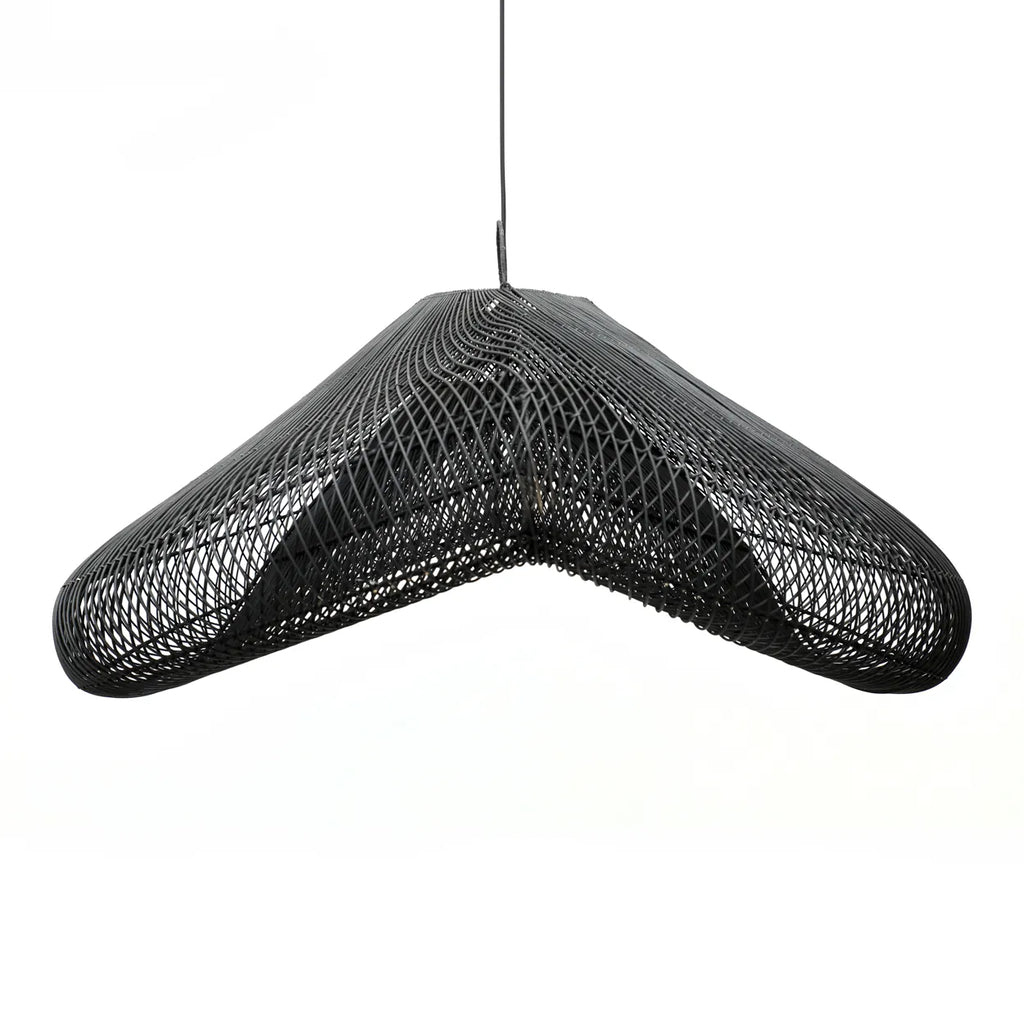 Skyhængslet Lampe Vedhæng - Sort - XXL