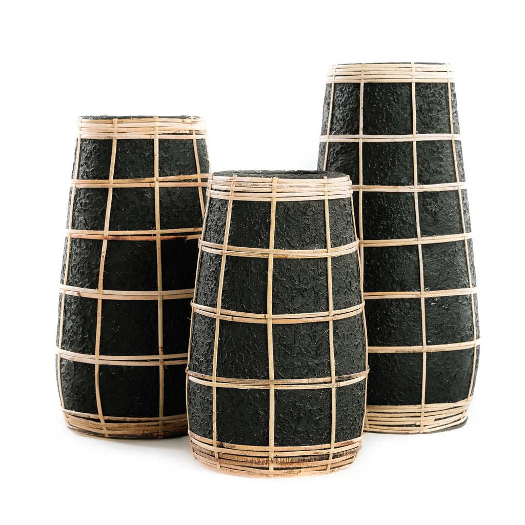 Barcelona Vase - Sort Natur - L