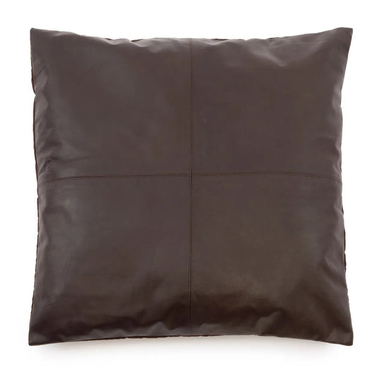 Kuben læderpudebetræk - Choco - 60x60cm