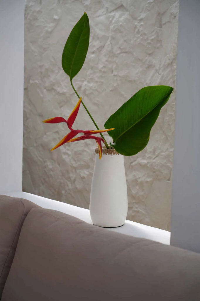 Paris Vase - Hvid Naturlig - M