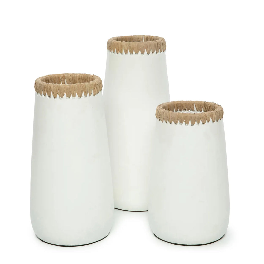 Paris Vase - Hvid Naturlig - M