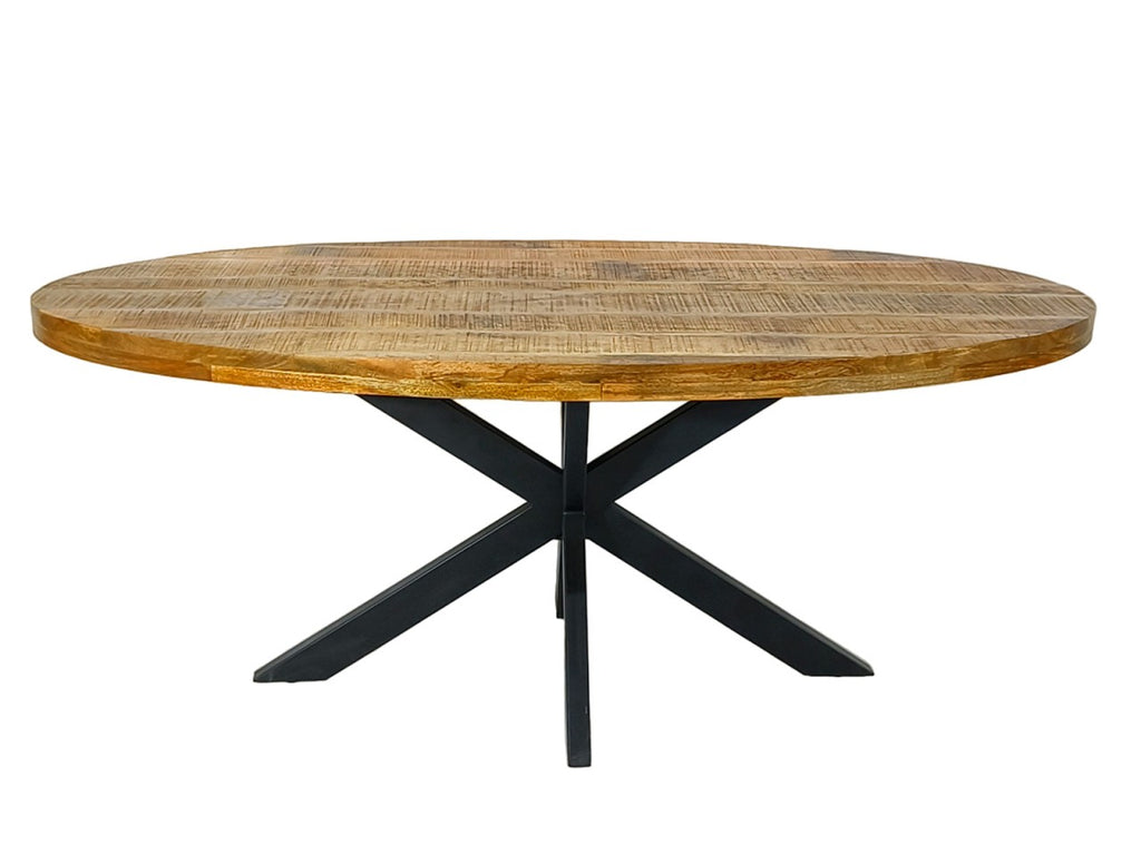 Spisebord oval 190x100cm i massivt mangotræ