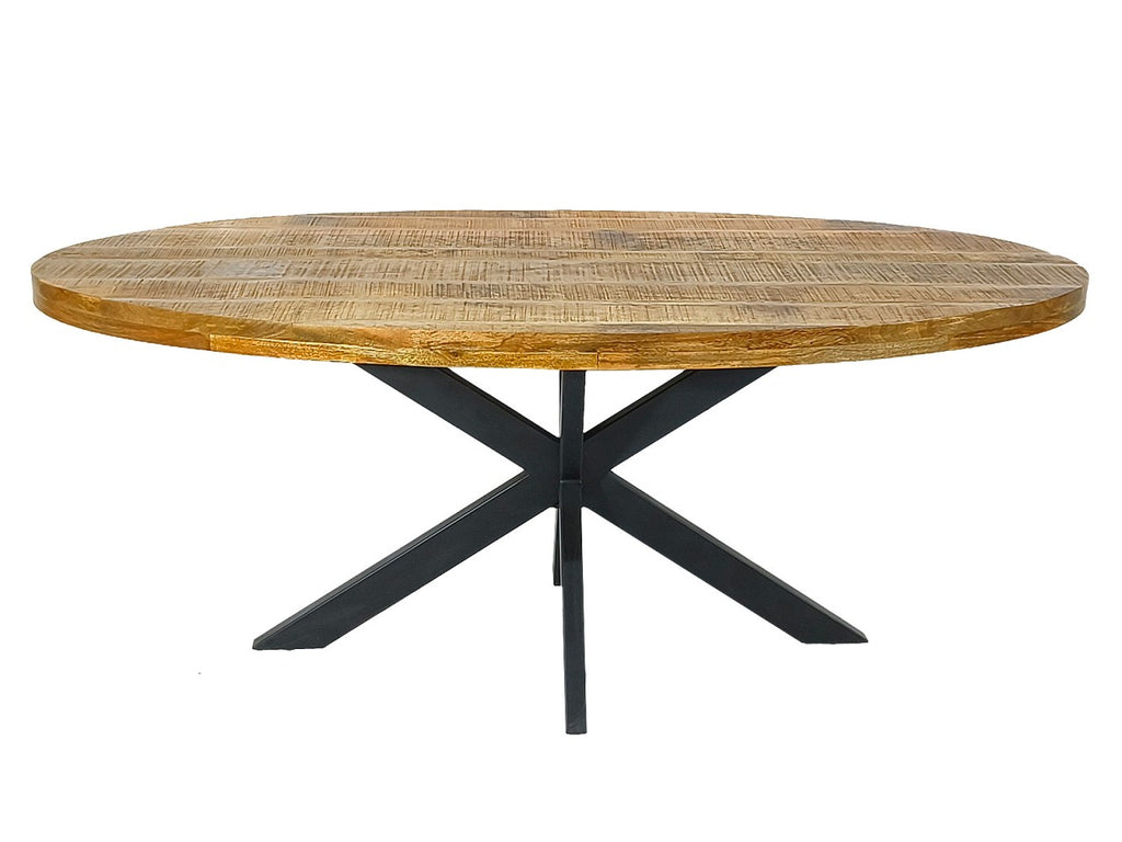 Spisebord oval 190x100cm i massivt mangotræ