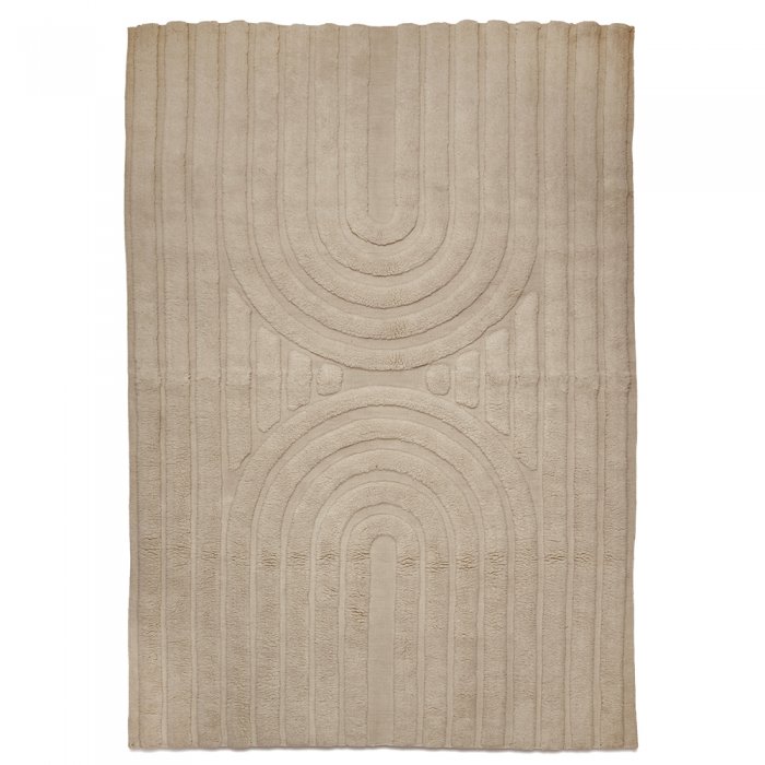 Kurve 170x230 Naturlig Beige - Nordic Unique