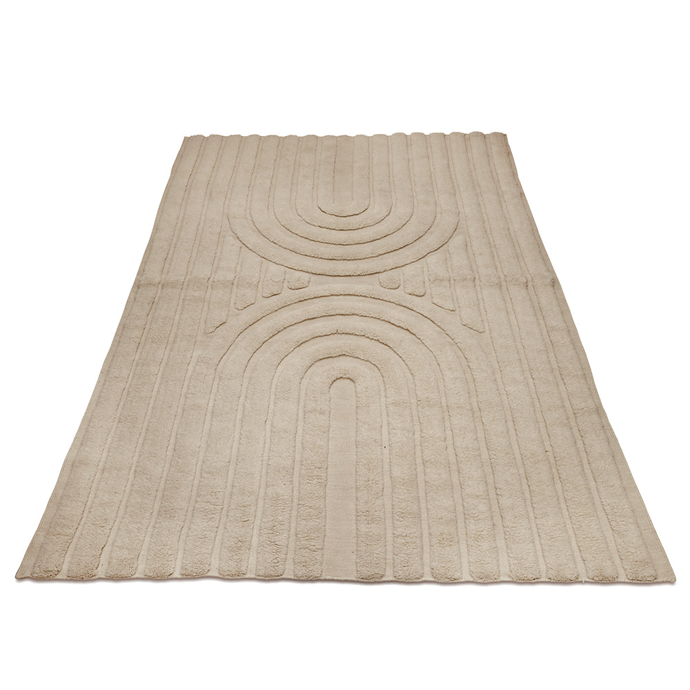 Kurve 170x230 Naturlig Beige - Nordic Unique