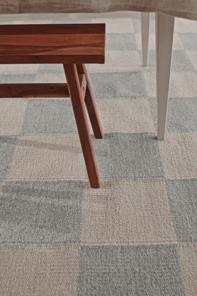 Løber Firkant 80x200 Grå/Naturlig - Nordic Unique