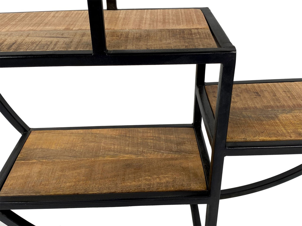 Væghængt reol/hylde 80x80x20cm i metal og træ
